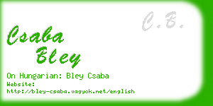 csaba bley business card